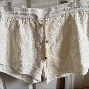 RAGA Ivory Lace Shorts with Drawstring